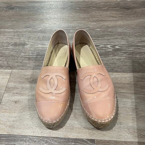 Chanel Pale Pink Nude Espadrilles Size 37 - Picture 2 of 11